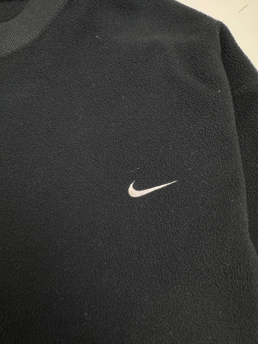 Vintage 2000s Nike Side Swoosh Fleece Sweatshirt Black | Vitnage Clothing Store Canada