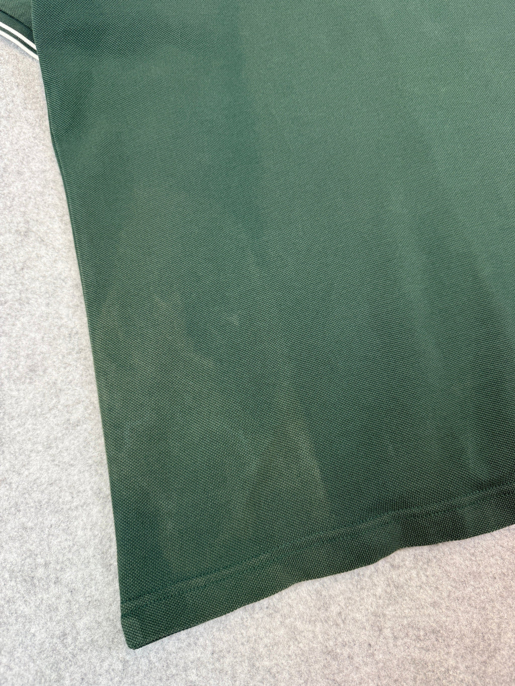 Moncler Striped Button-up Polo Shirt Green (USED)