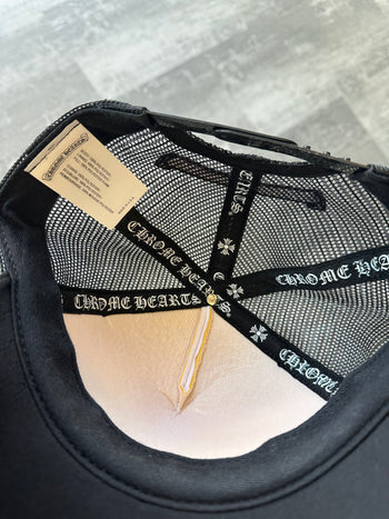 Chrome Hearts Eyechart Trucker Hat Black/White