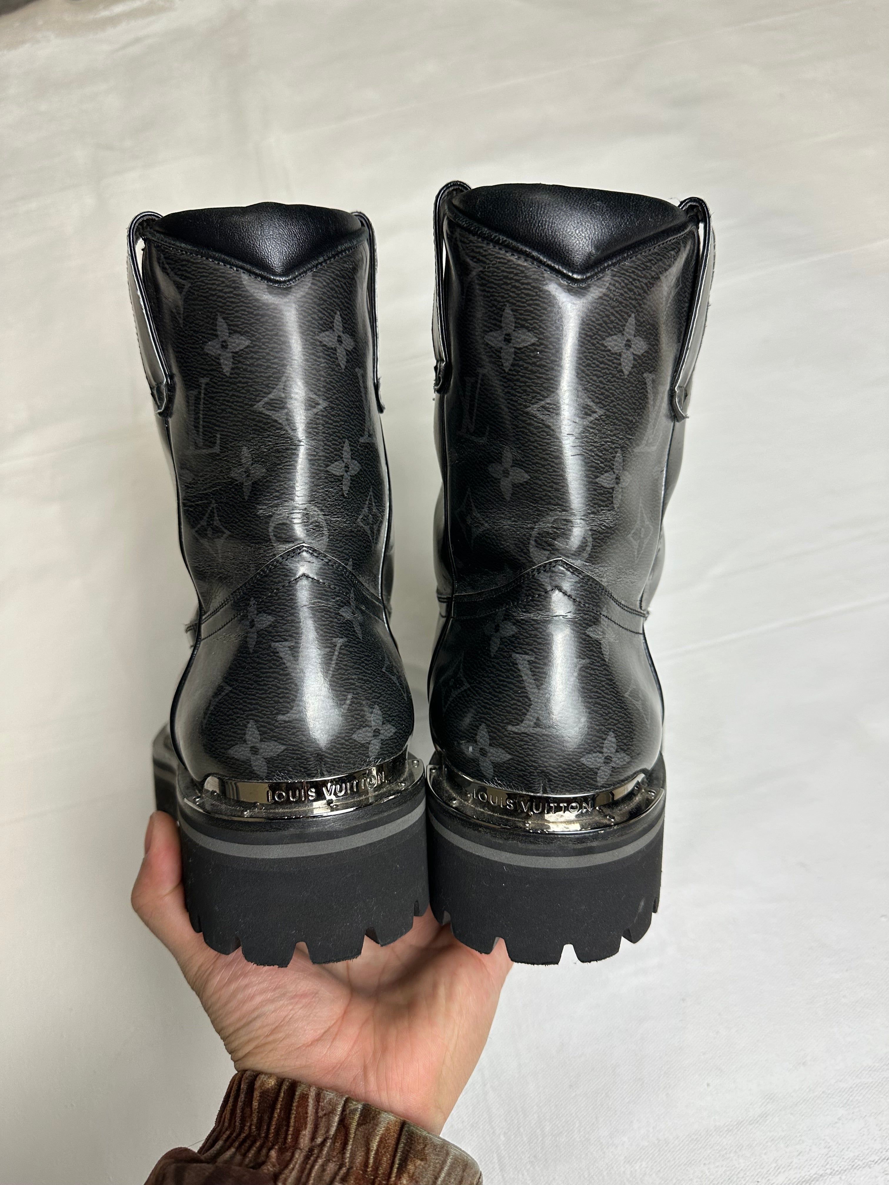 Louis Vuitton Monogram Outland Ankle Boots (USED, NO BOX)
