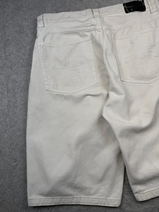 Vintage FUBU Baggy Shorts Off-White | Vitnage Clothing Store Canada