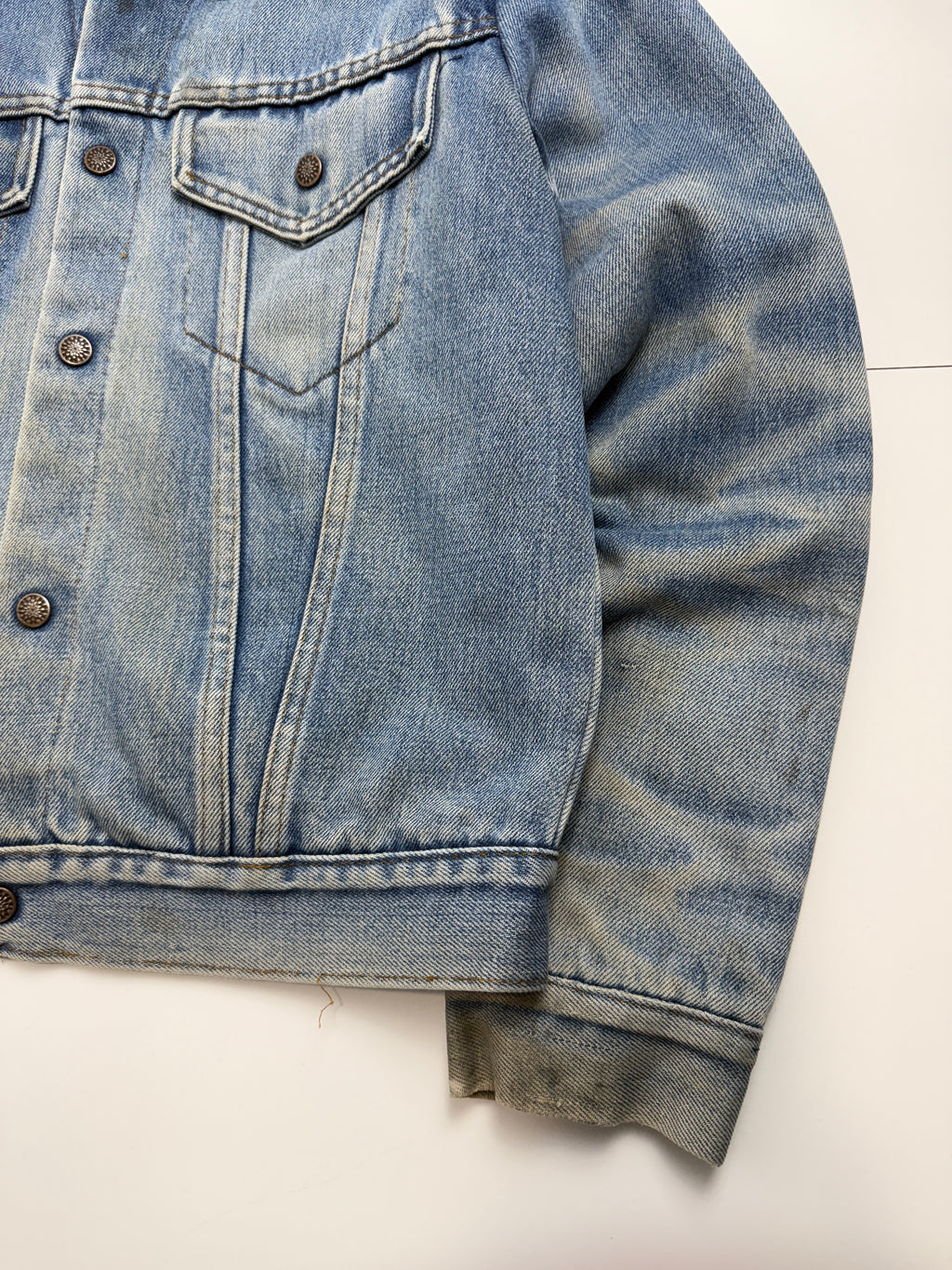 Vintage Red Interior Insulated Denim Jacket