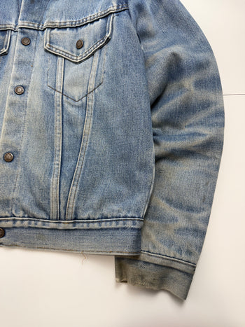 Vintage Red Interior Insulated Denim Jacket