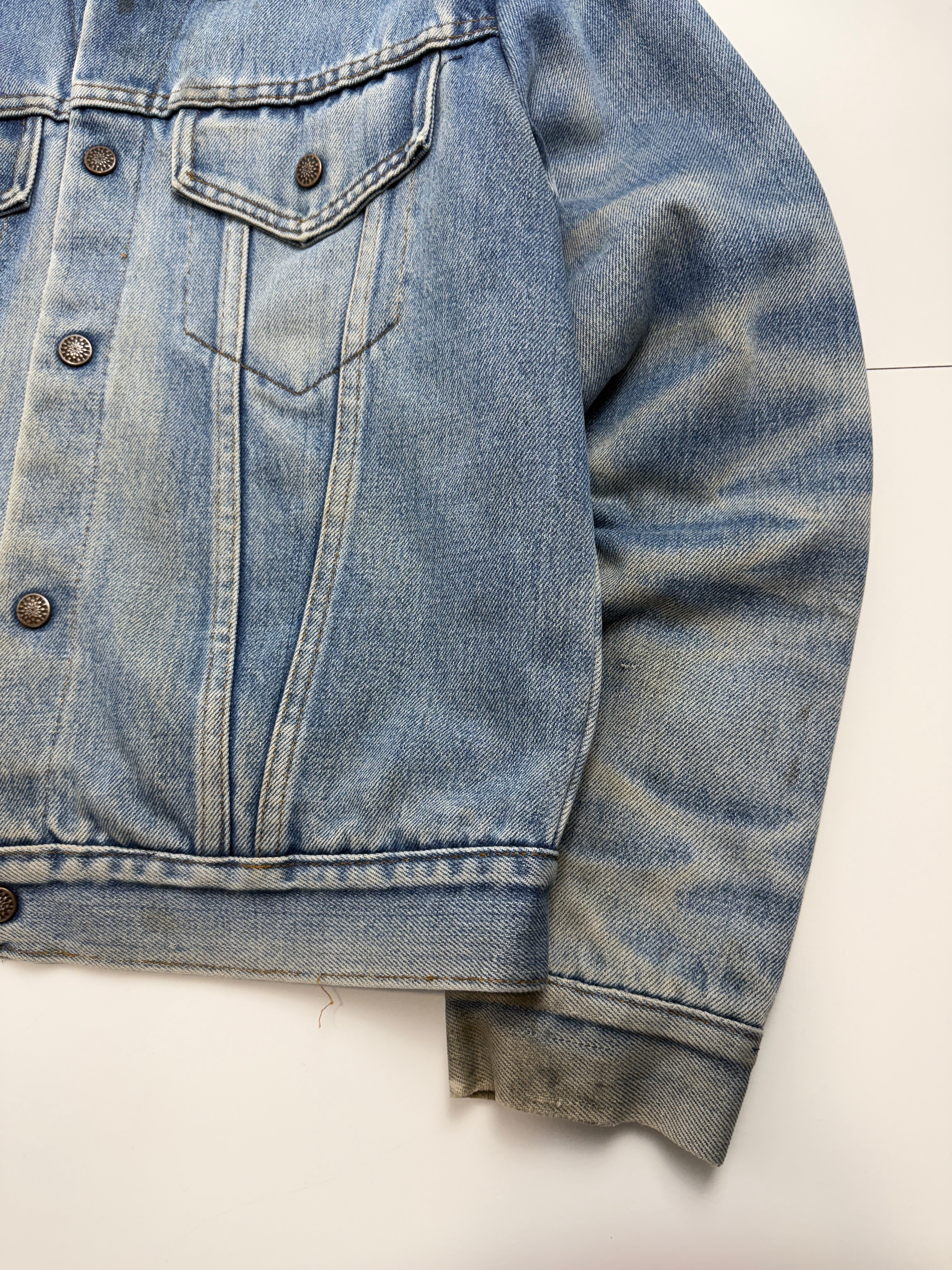 Vintage Red Interior Insulated Denim Jacket