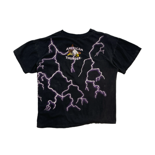 Vintage 90s American Thunder Wizard Tee Black | Vintage Clothing Store Canada