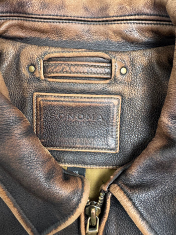 (XXL) Vintage Sonoma Leather Jacket Brown