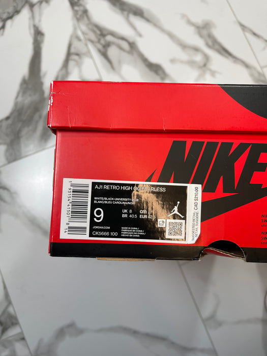 Air Jordan 1 Retro High Fearless UNC Chicago (USED) | Vitnage Clothing Store Canada