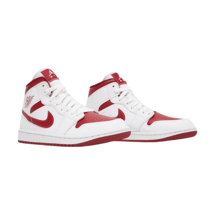 Women's Air Jordan 1 Mid White Pomegranate | Vitnage Clothing Store Canada