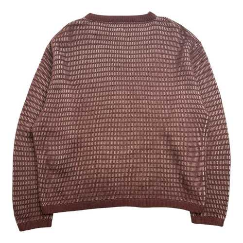 Stussy Knit Sweater Burgundy (USED) | Vintage Clothing Store Canada