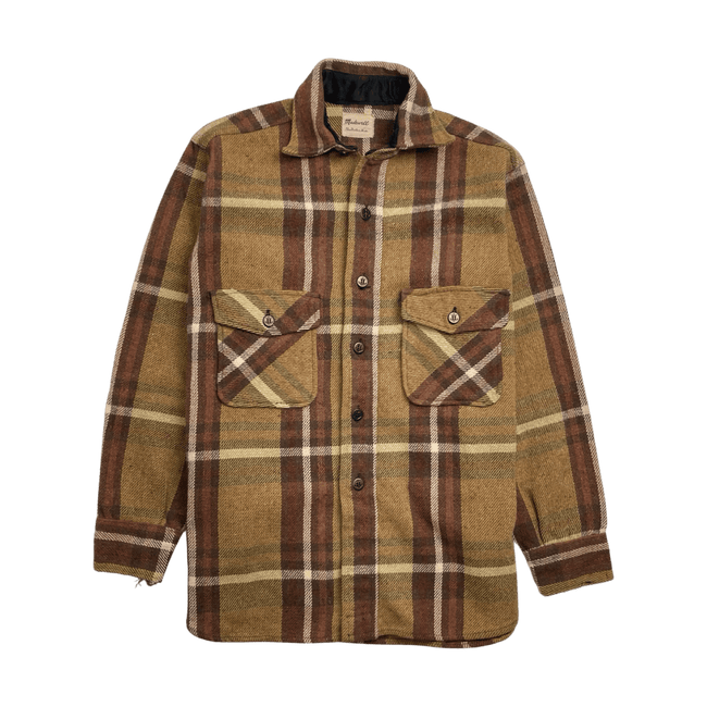 (M) Vintage Wool Button-up Brown