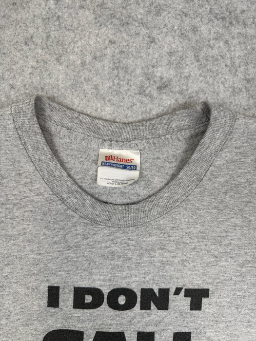 Vintage 2000’s ‘I Don't Call 911’ Tee Grey | Vitnage Clothing Store Canada