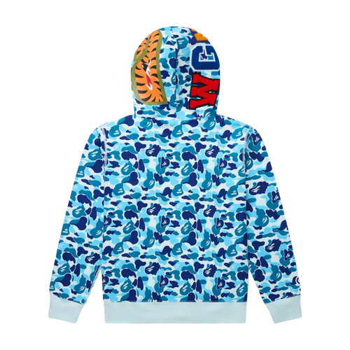 BAPE ABC Camo Shark Full Zip Hoodie Blue | Vintage Clothing Store Canada
