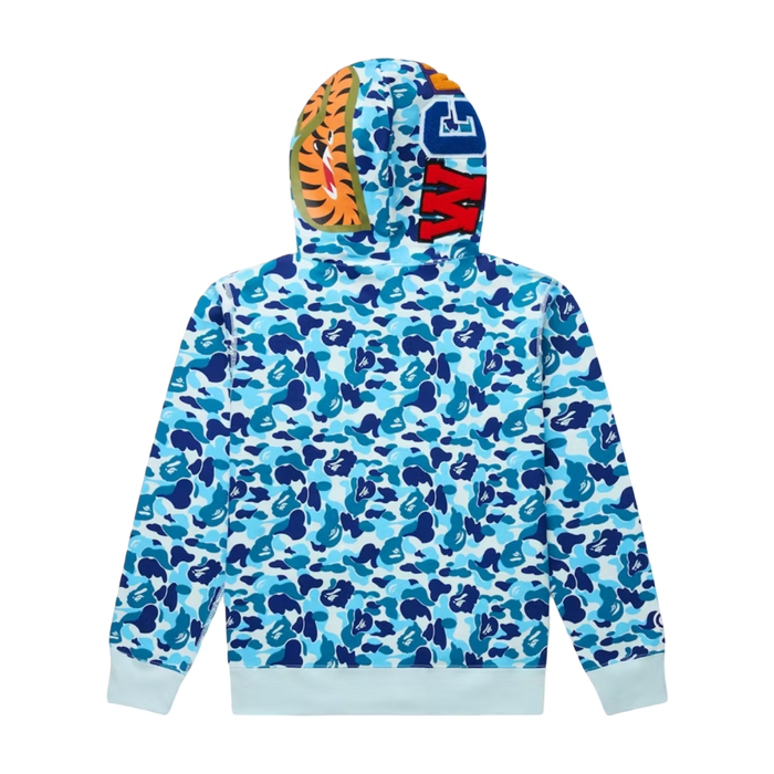 BAPE ABC Camo Shark Full Zip Hoodie Blue | Vitnage Clothing Store Canada