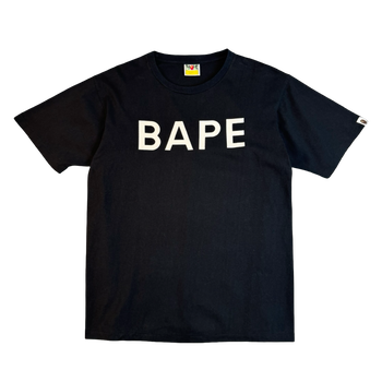 BAPE Spellout Logo Tee Black (USED)