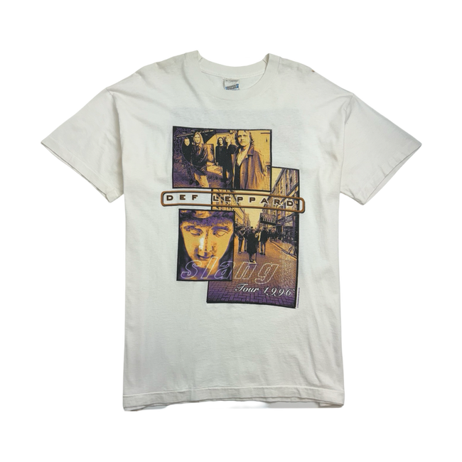 (L) Vintage '96 Def Leppard Slang Tour Tee White