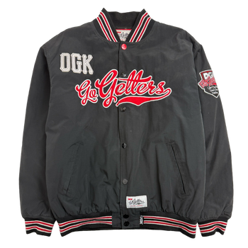 2000s DGK Go Getters Varsity Jacket Black