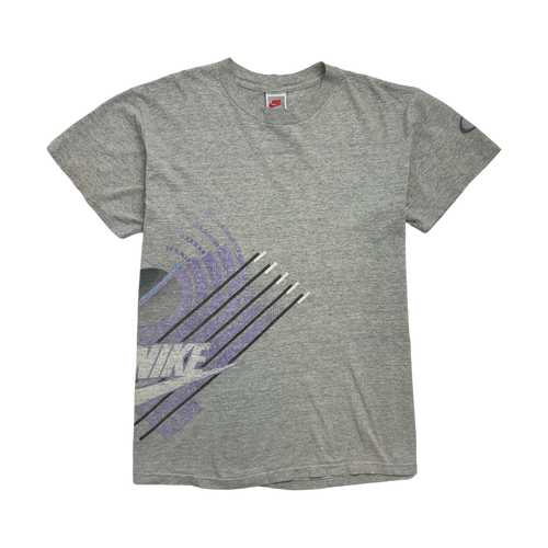 Vintage 90s Nike Abstract Wrapped Side Print Tee Grey | Vintage Clothing Store Canada