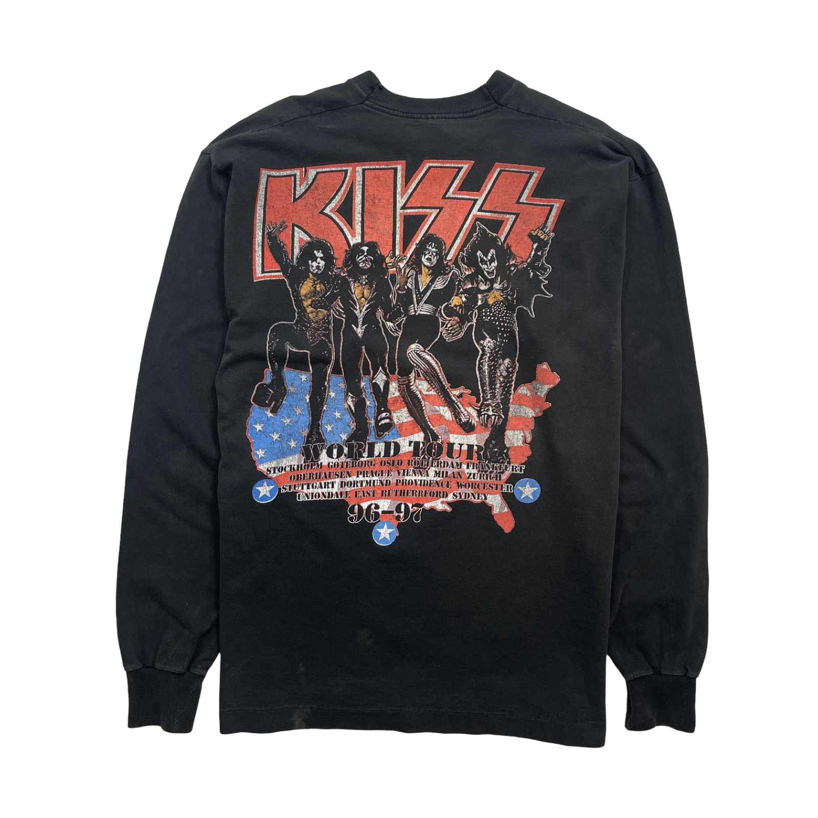 Vintage '96 Kiss World Tour L/S Tee Black