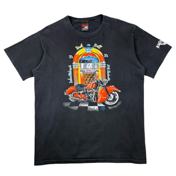 Vintage Indian Motorcycle Rock n Roll Tee Black