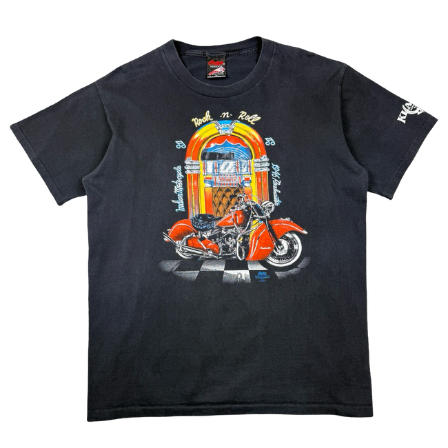 Vintage Indian Motorcycle Rock n Roll Tee Black