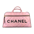 Chanel Quilted Leather Boston Bag Pink
