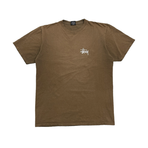 Stussy Basic Pigment Dyed Tee Brown (USED) | Vintage Clothing Store Canada