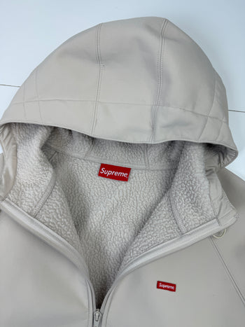 Supreme Windstopper Zip Up Hooded Sweatshirt Cream (USED)