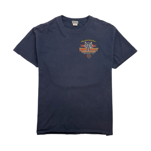 Vintage Lone Wolf Harley Davidson Tee Navy | Vintage Clothing Store Canada