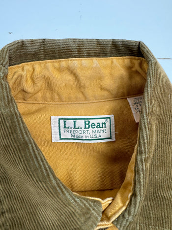 (S) Vintage L.L Bean Button Up Golden Yellow