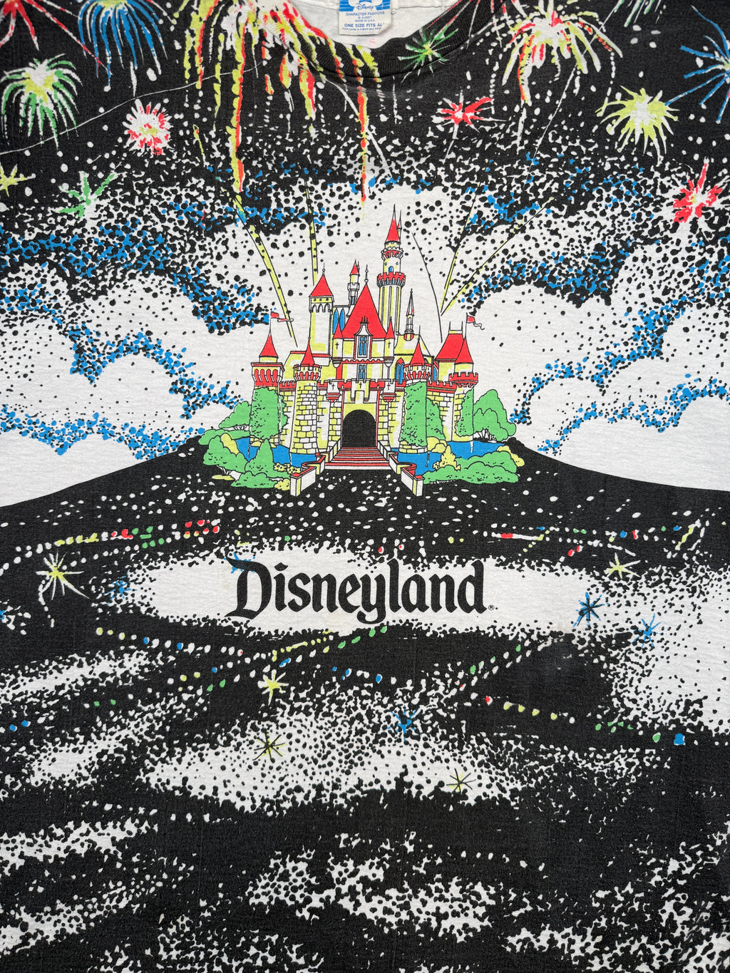 Vintage 90's Disneyland Fireworks AOP Tee