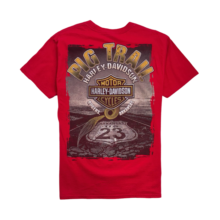 Vintage Pig Trail Harley Davidson Tee Red | Vitnage Clothing Store Canada