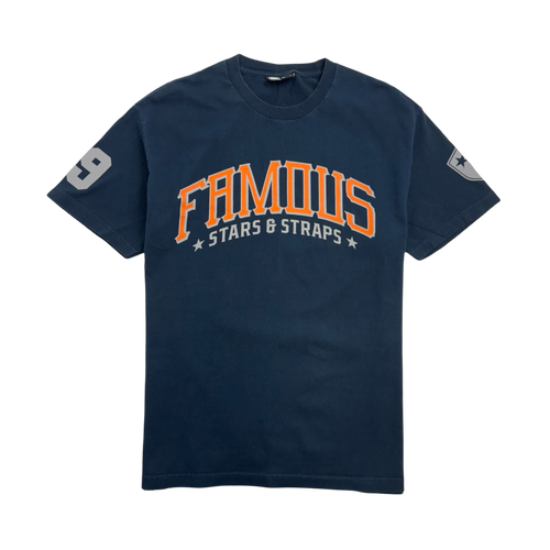 Vintage Y2k Famous Stars & Straps Tee Navy | Vintage Clothing Store Canada