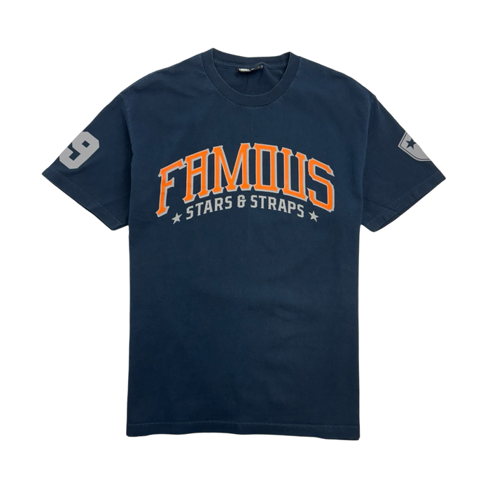 Vintage Y2k Famous Stars & Straps Tee Navy | Vitnage Clothing Store Canada