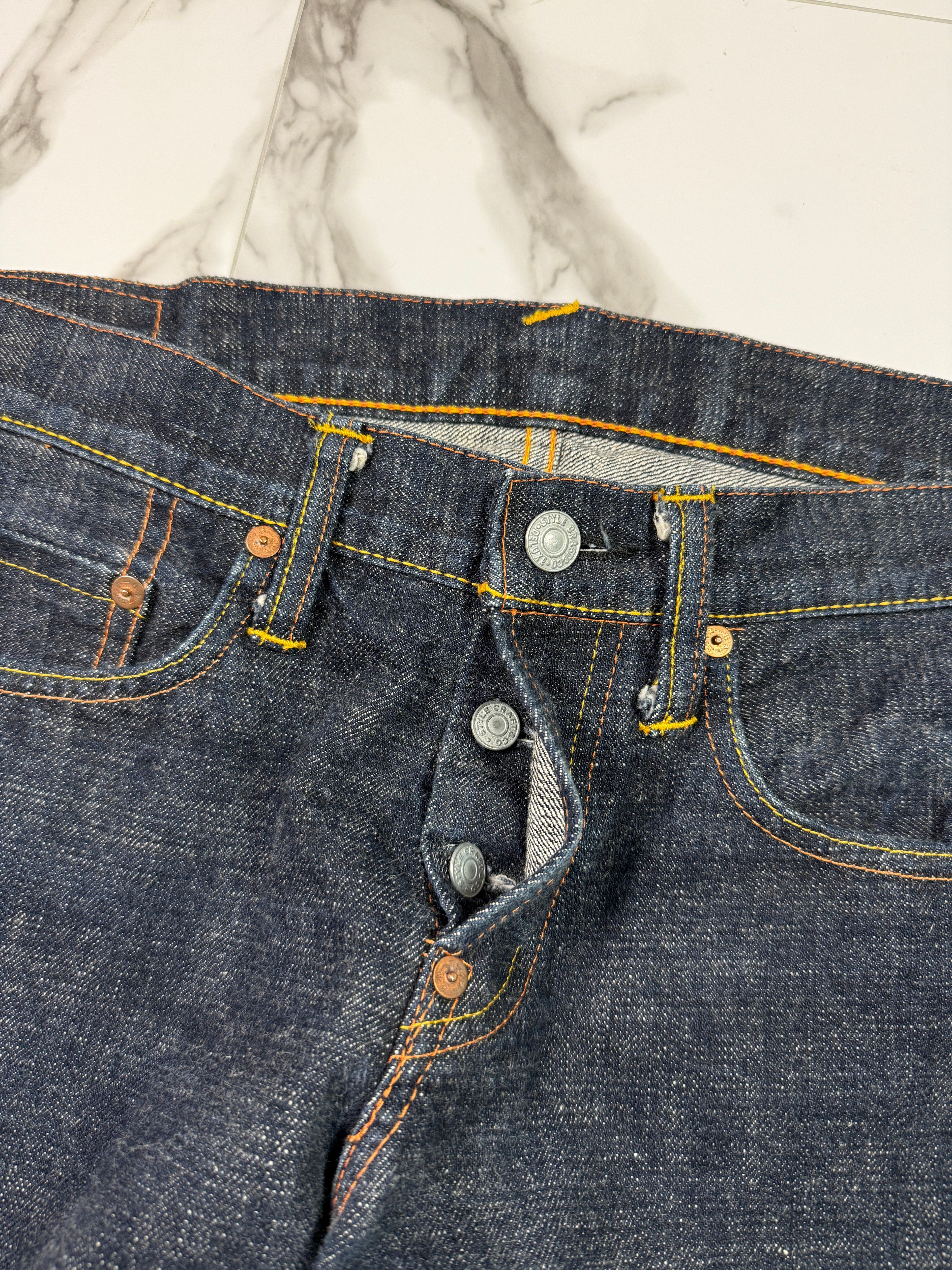 Vintage Evisu Lot 7000 Spellout Denim Pants