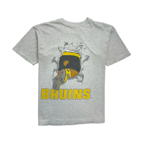 (L) Vintage 90s Boston Bruins Tee Light Grey | Vintage Clothing Store Canada