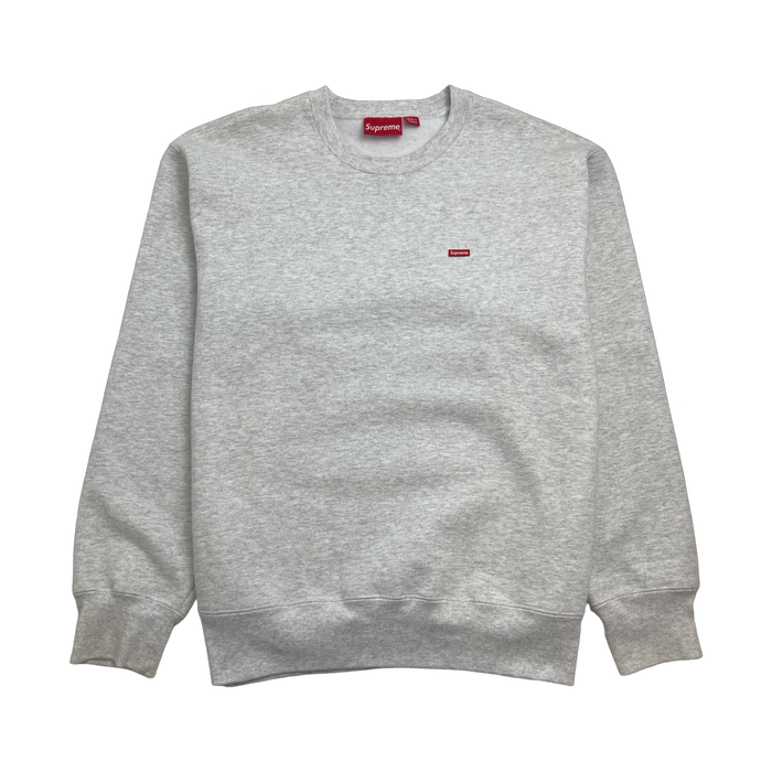 Supreme Small Box Logo Crewneck Ash Grey (USED) | Vitnage Clothing Store Canada