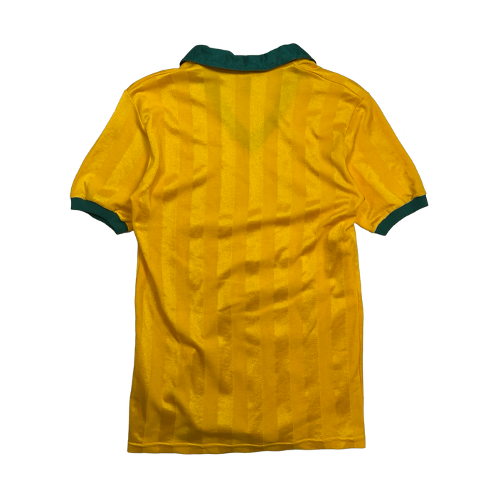 Vintage 90s Adidas Soccer Jersey Gold Yellow | Vitnage Clothing Store Canada