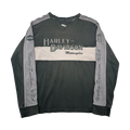 Vintage Harley Davidson Embroidered Spell Out Crewneck Black