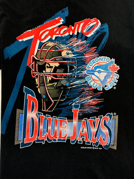 (L) Vintage '94 Toronto Blue Jays Tee Black | Vitnage Clothing Store Canada