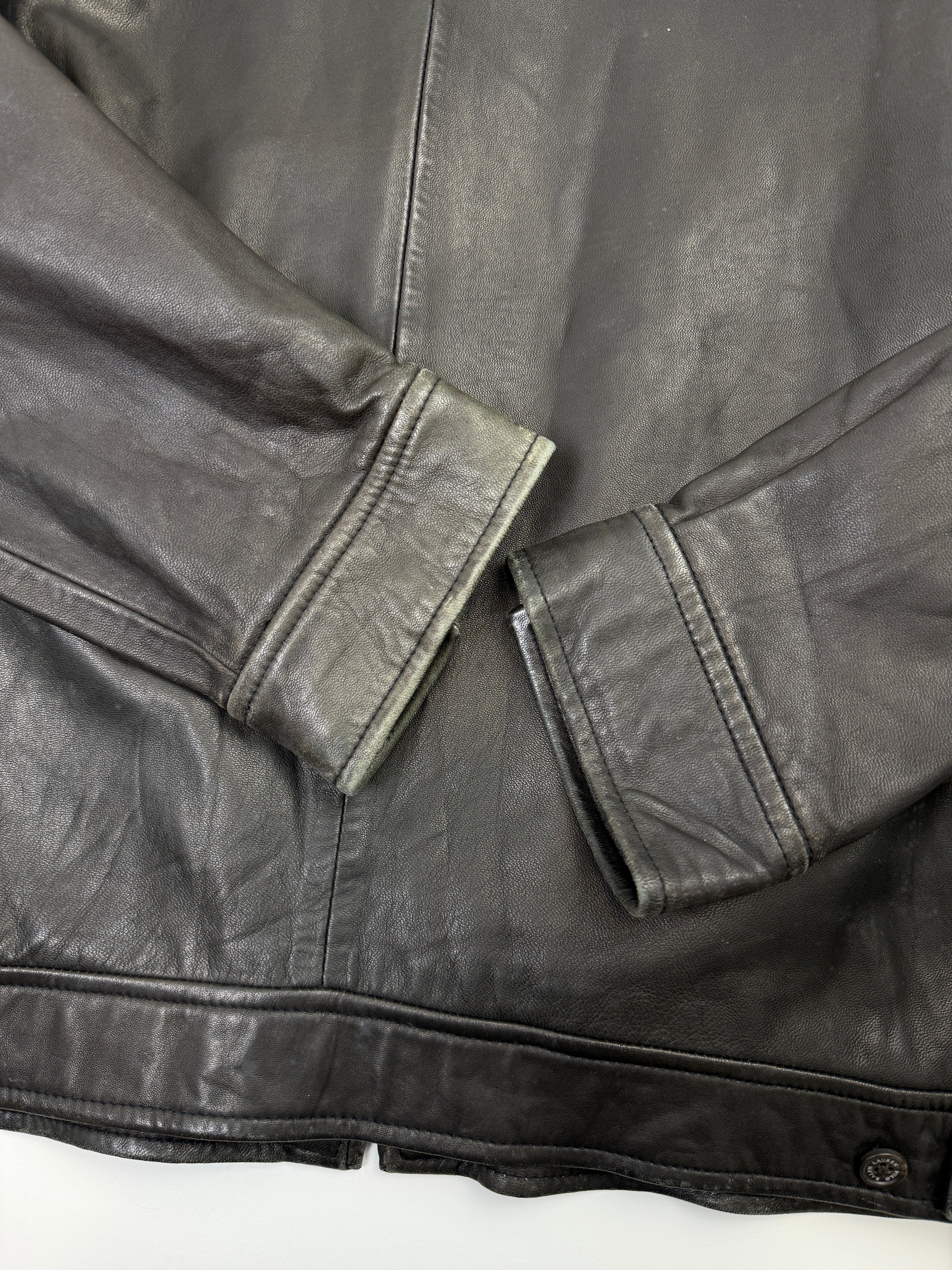 Vintage Polo Ralph Lauren Leather Jacket Brown