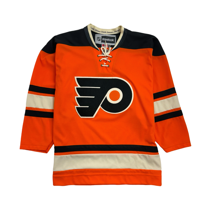 (L) Philadelphia Flyers Winter Classic Hockey Jersey Orange | Vitnage Clothing Store Canada