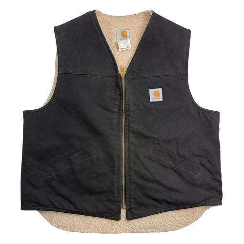 Carhartt Sherpa Lined Work Vest Black | Vintage Clothing Store Canada