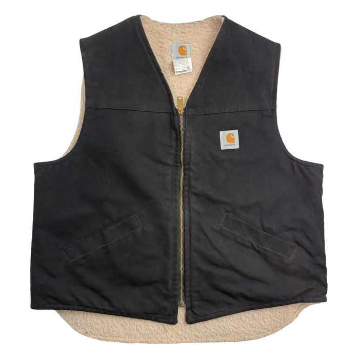 Carhartt Sherpa Lined Work Vest Black | Vitnage Clothing Store Canada