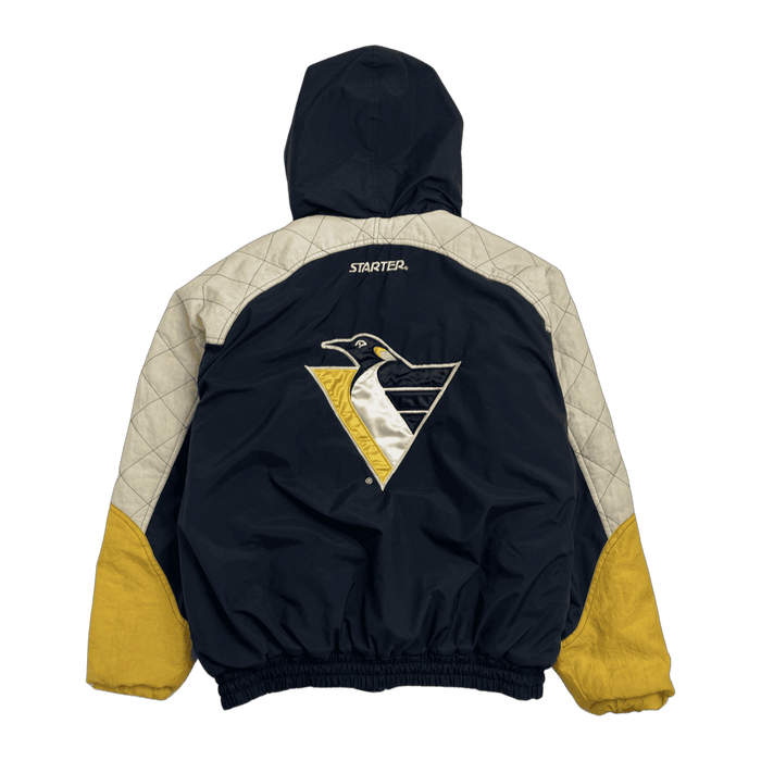 (S) Vintage Starter Pittsburgh Penguins Full Zip Puffer Jacket | Vitnage Clothing Store Canada