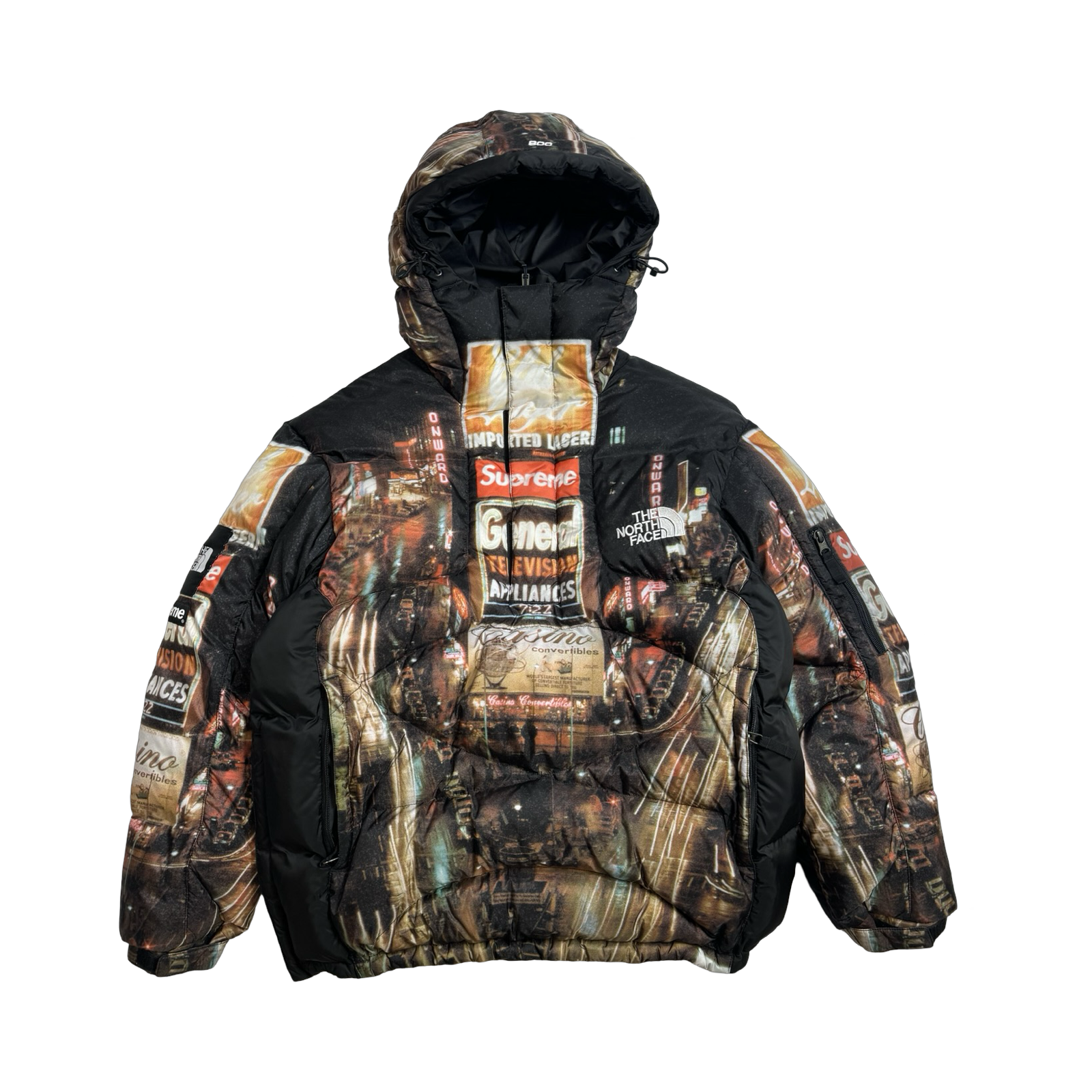 Supreme The North Face 800-Fill Half Zip Hooded Pullover Times Square (USED)