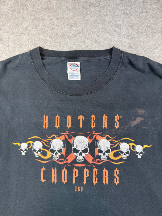 Vintage Hooters Choppers Skulls Tee Black | Vitnage Clothing Store Canada