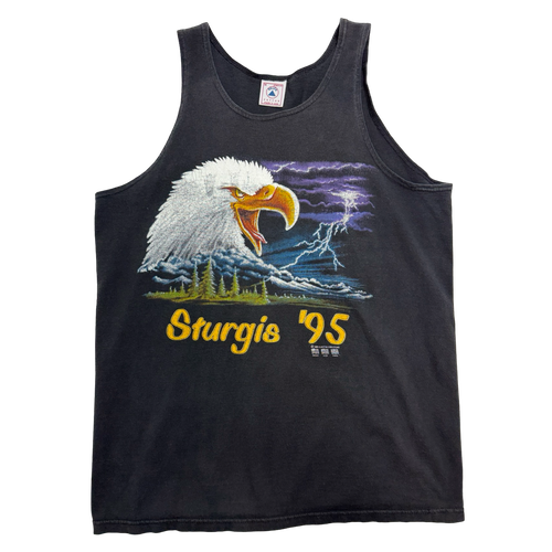 Vintage 1995 Sturgis Black Hills Rally Tank Top Black | Vintage Clothing Store Canada