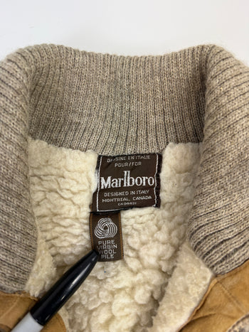 Vintage Marlboro Virgin Wool Lined Jacket Beige