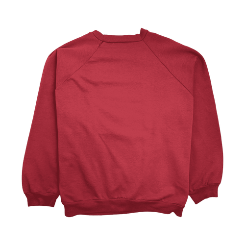 (L) Vintage 80’s Club Monaco Crest Sweatshirt Red | Vintage Clothing Store Canada