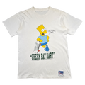 Vintage Simpsons Bart Green Bay Packers Tee White